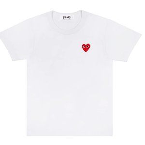 Red Play Comme des Garçons T-Shirt White Size Medium